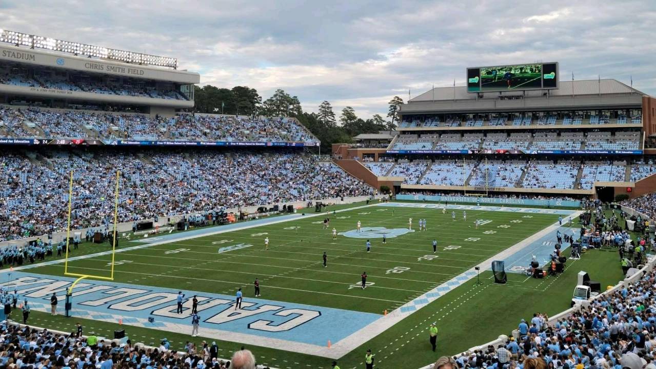 Lower (Sections 101131) North Carolina Tar Heels Football vs North