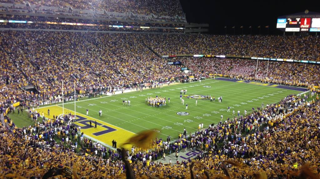LSU night game at Tiger Stadium
