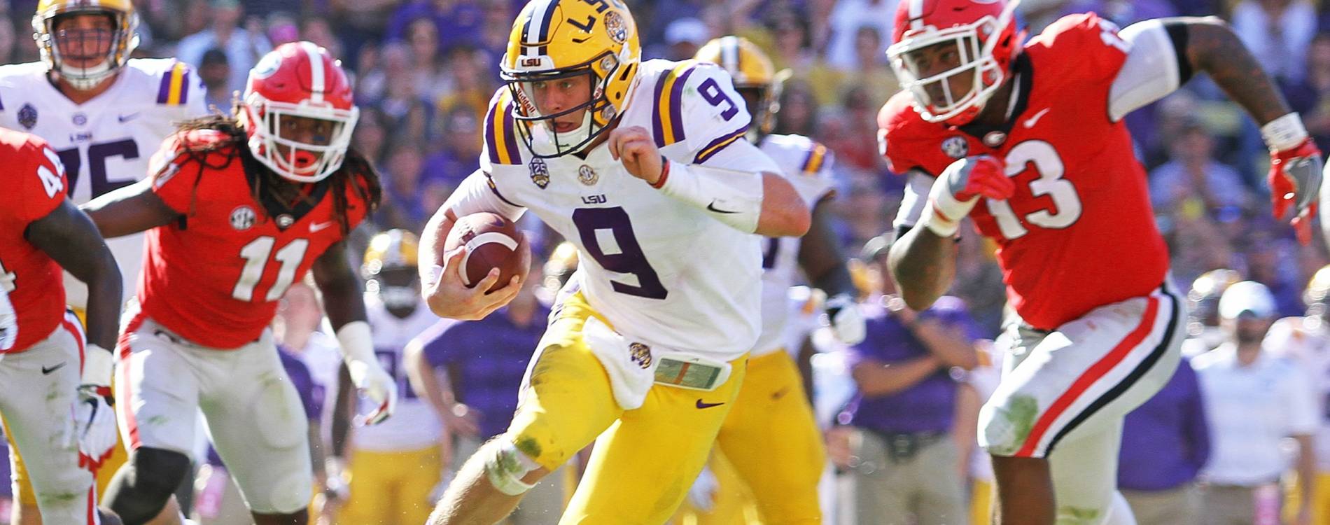 LSU Tigers take on the Georgia Bulldogs