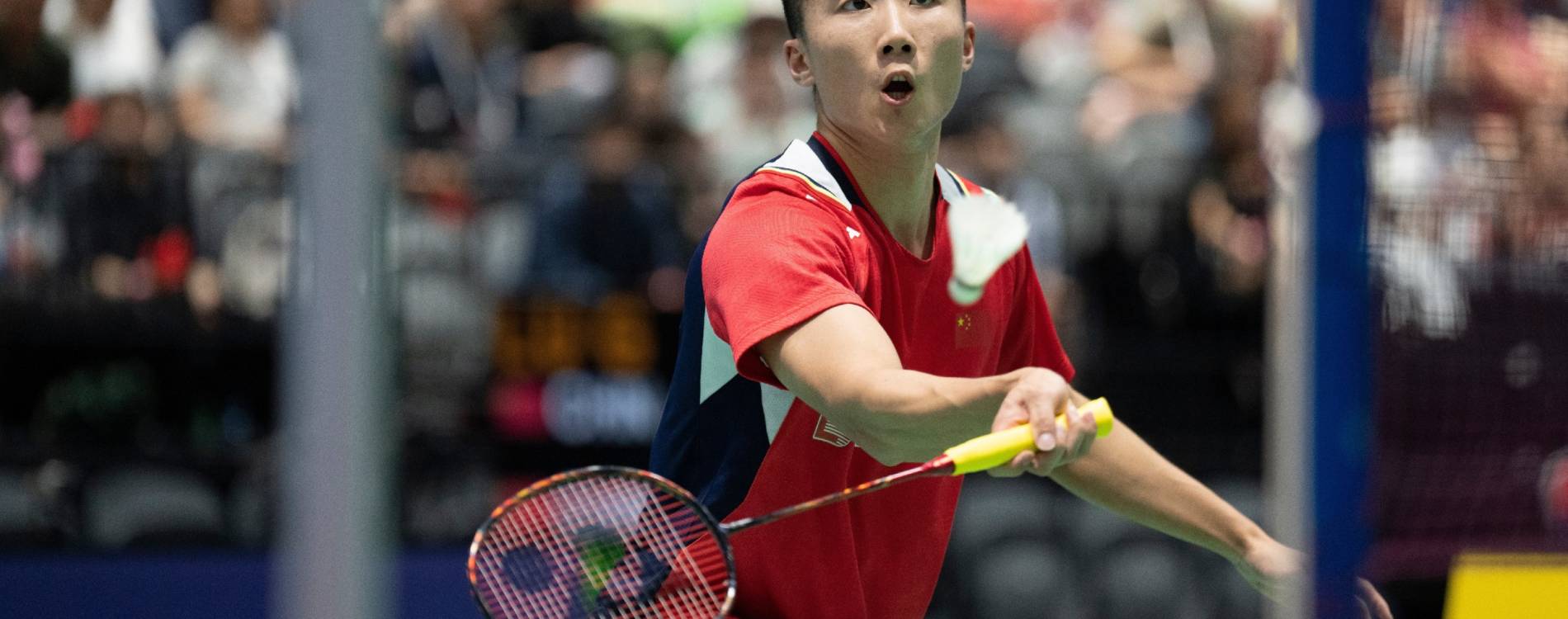 Lu Guangzu competing in a men's singles match at the Australian Open