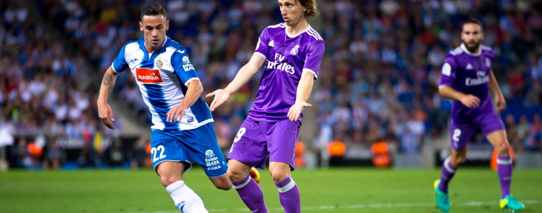 Luka Modric playing for Real Madrid