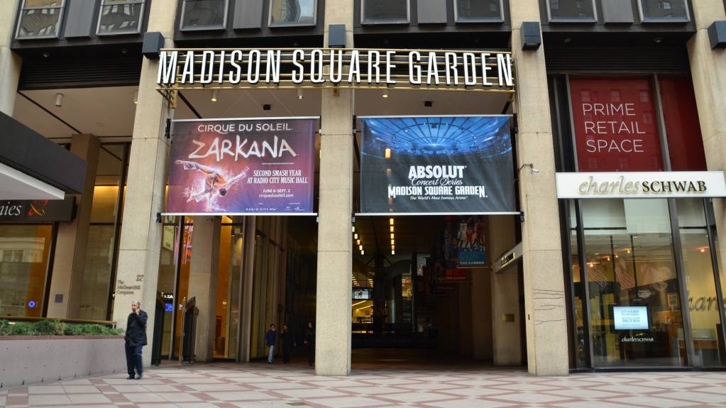 Madison Square Garden's 7th Avenue entrance