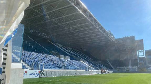 Main stand at Gewiss Stadium