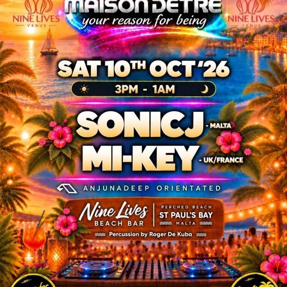 Maison D'etre Malta Anjunadeep 10th Oct