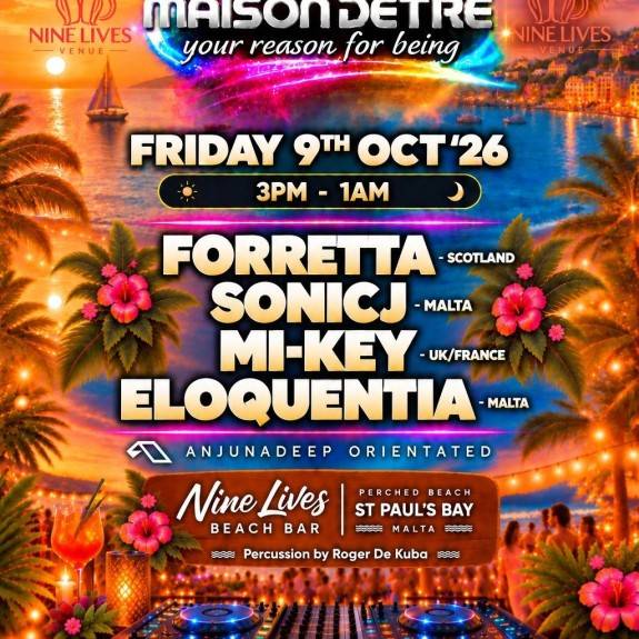 Maison D'etre Malta Anjunadeep 9th Oct