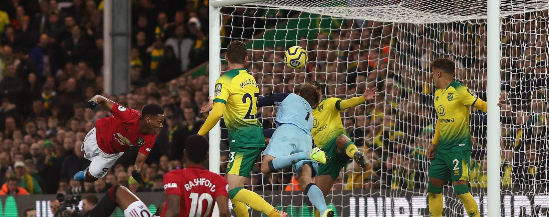 Manchester United playing Norwich City