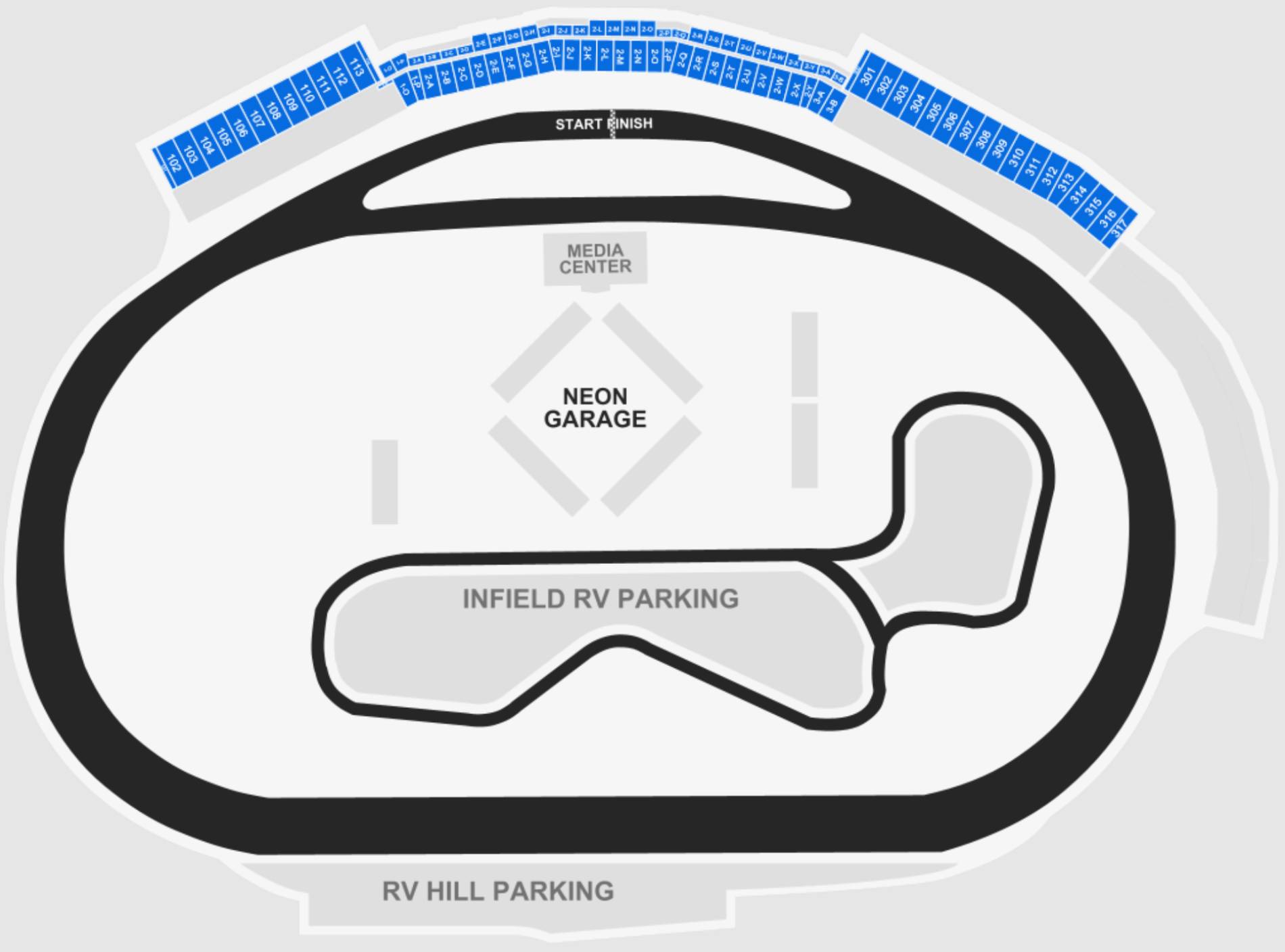 EchoPark Speedway Map