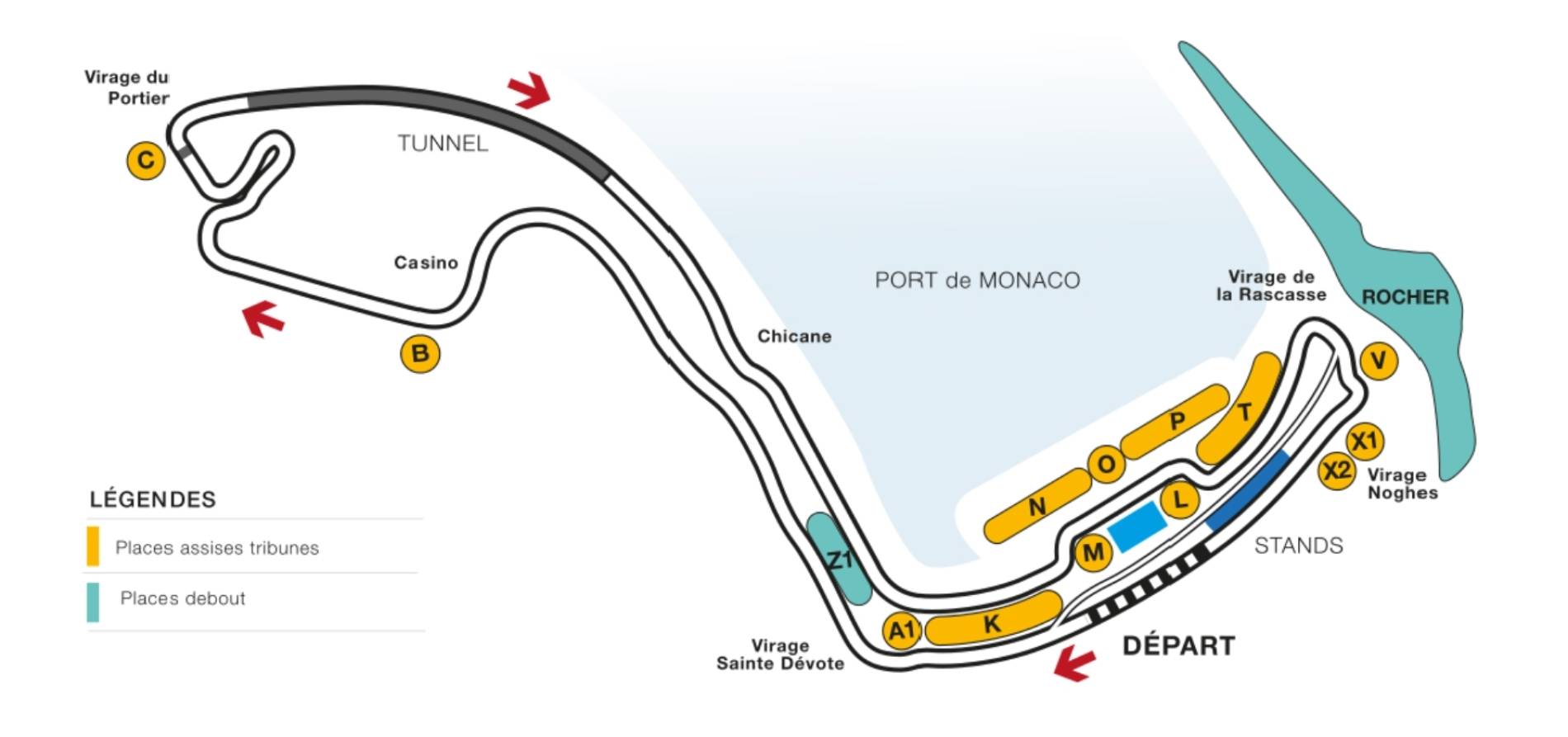 Grandstand B Gold, F1 Monaco Grand Prix, 2225 May 2025, Circuit de