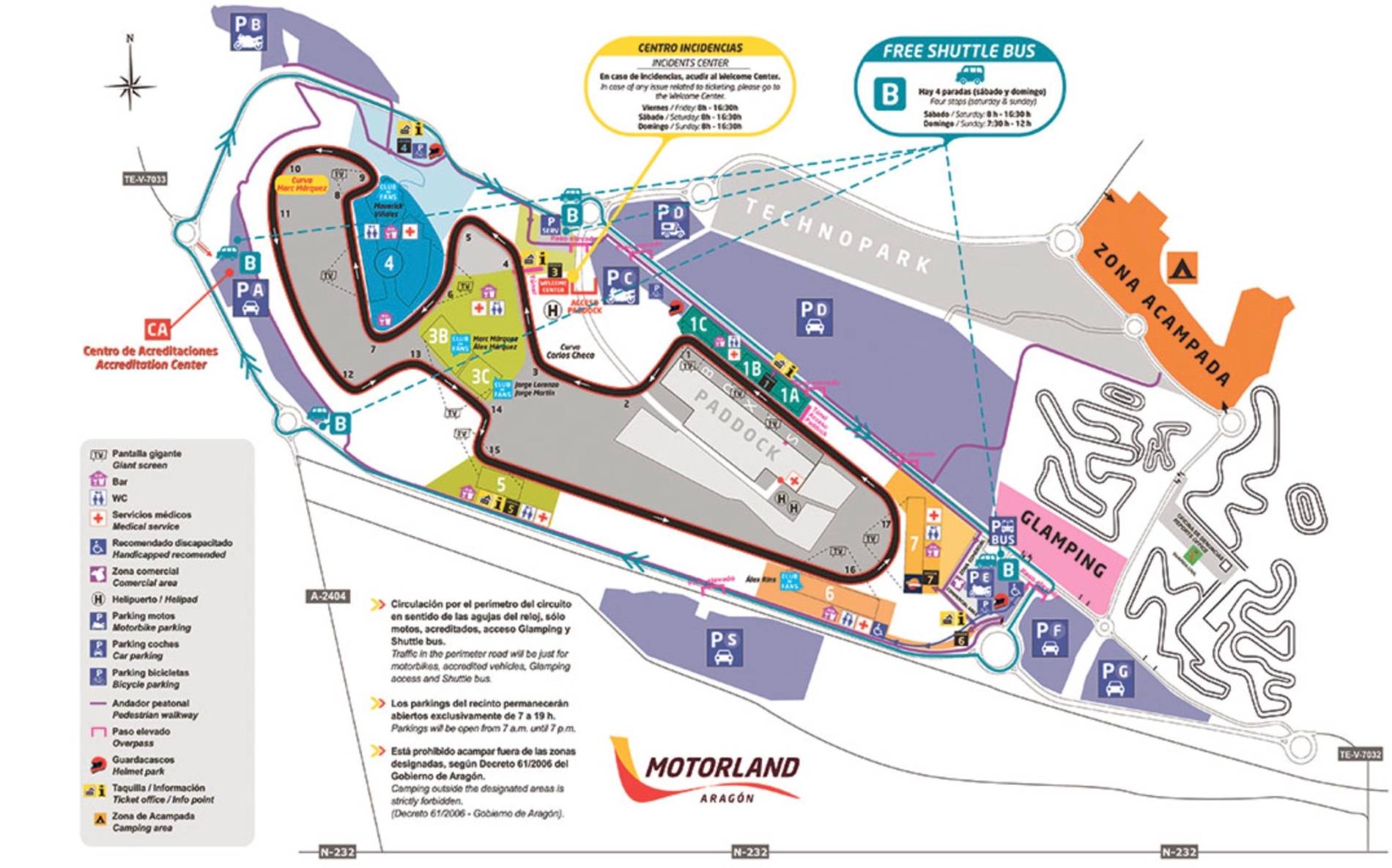 MotorLand Aragón Map