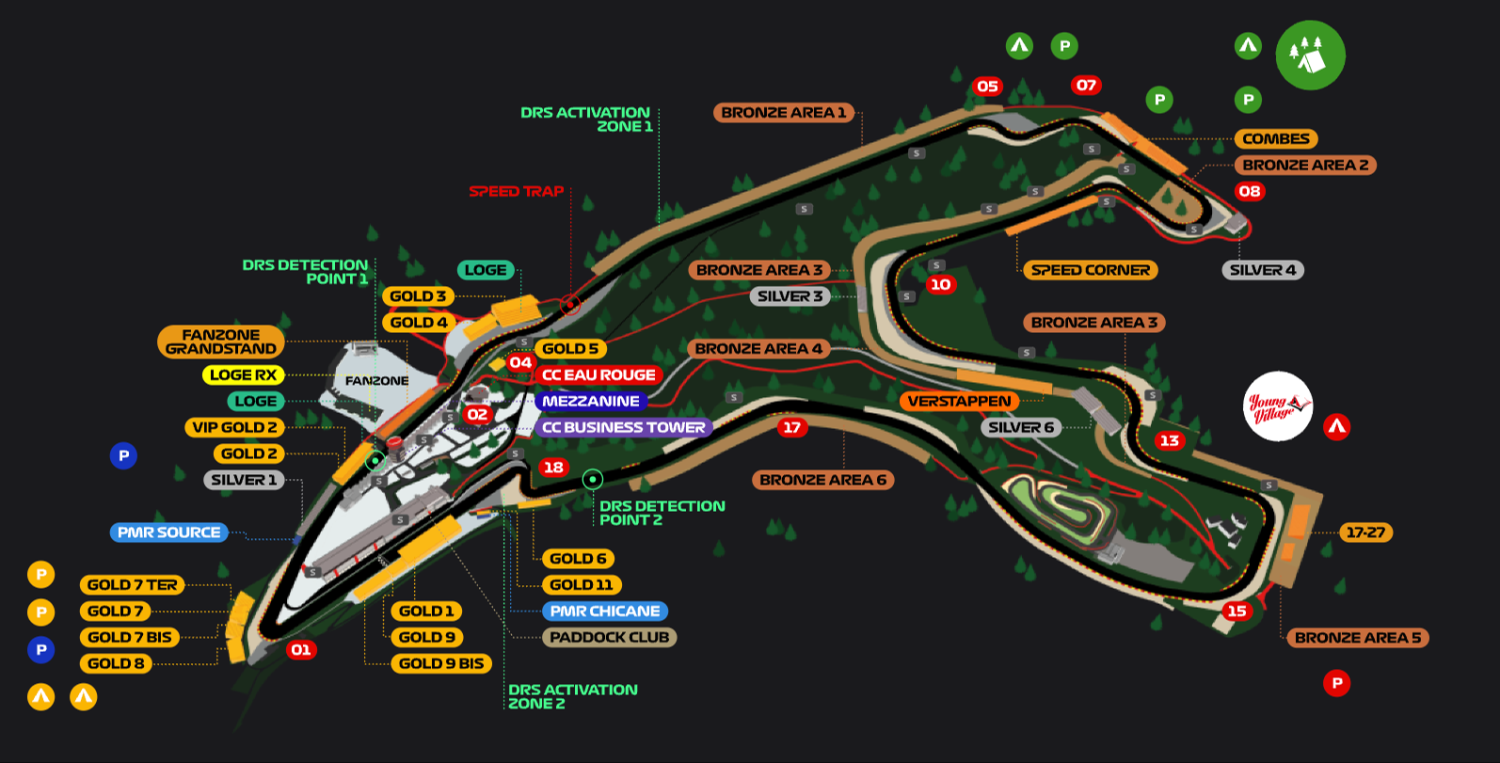 Circuit de Spa-Francorchamps Map
