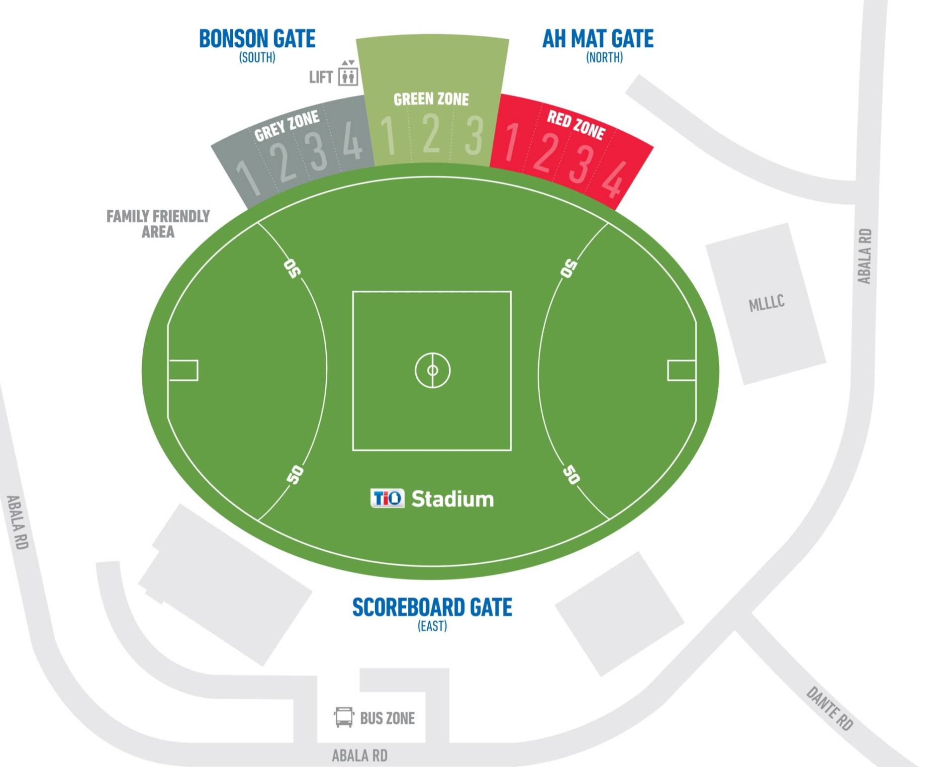 Marrara Oval (TIO Stadium) Map