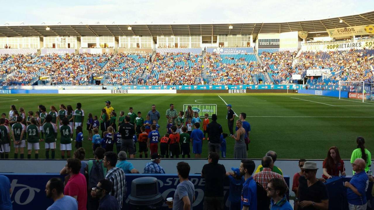 Mascots line up before CF Montreal v Sporting KC