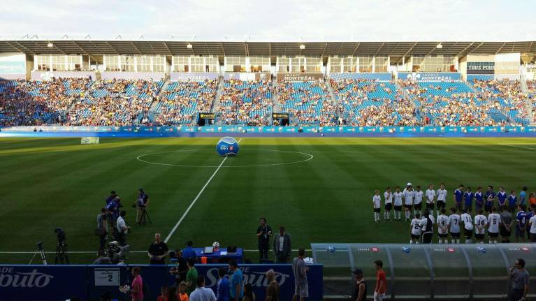 Mascots line up before CF Montreal v Sporting KC