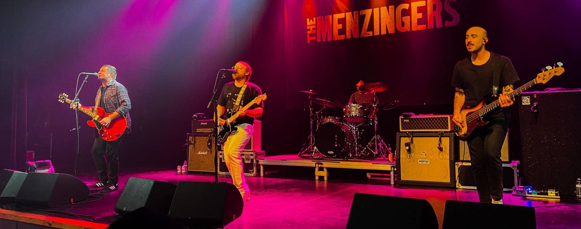 Menzingers performing at the Mill & Mine music venue in Knoxville, Tennessee