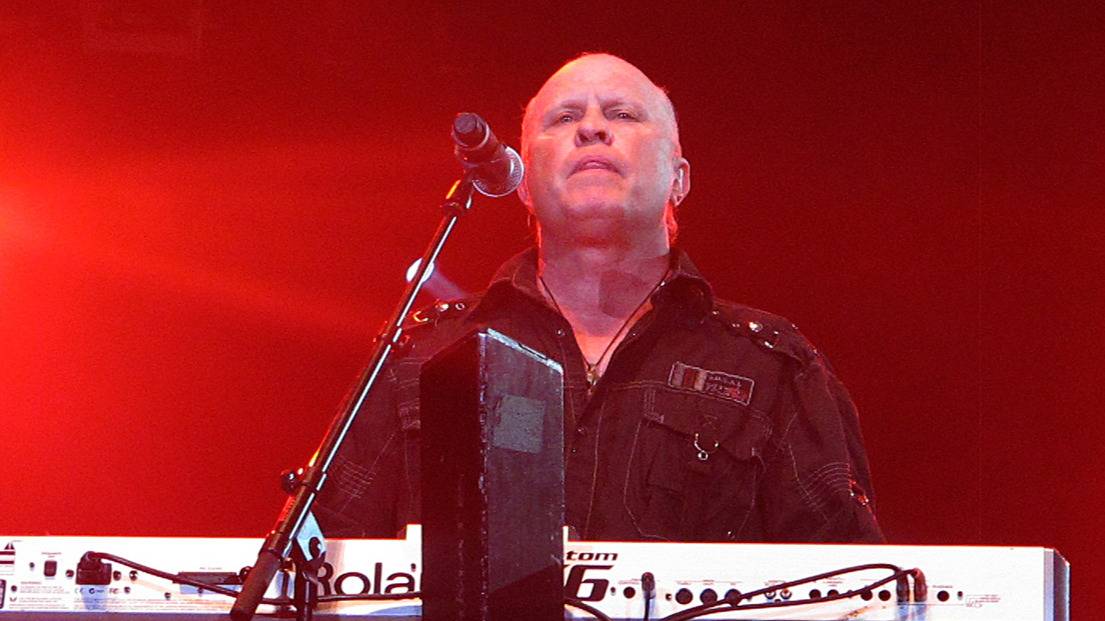Mike Score with Flock of Seagulls, performing at the Liverpool Echo Arena