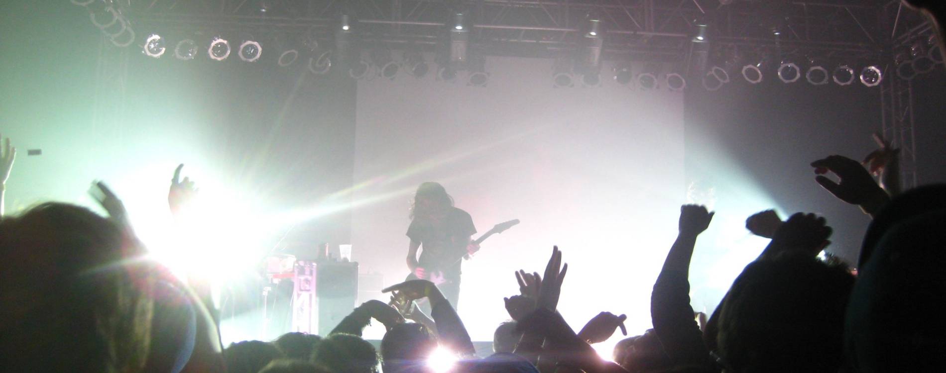 Mike Stroud and Evan Mast of Ratatat performing at the Knitting Factory in Boise, Idaho