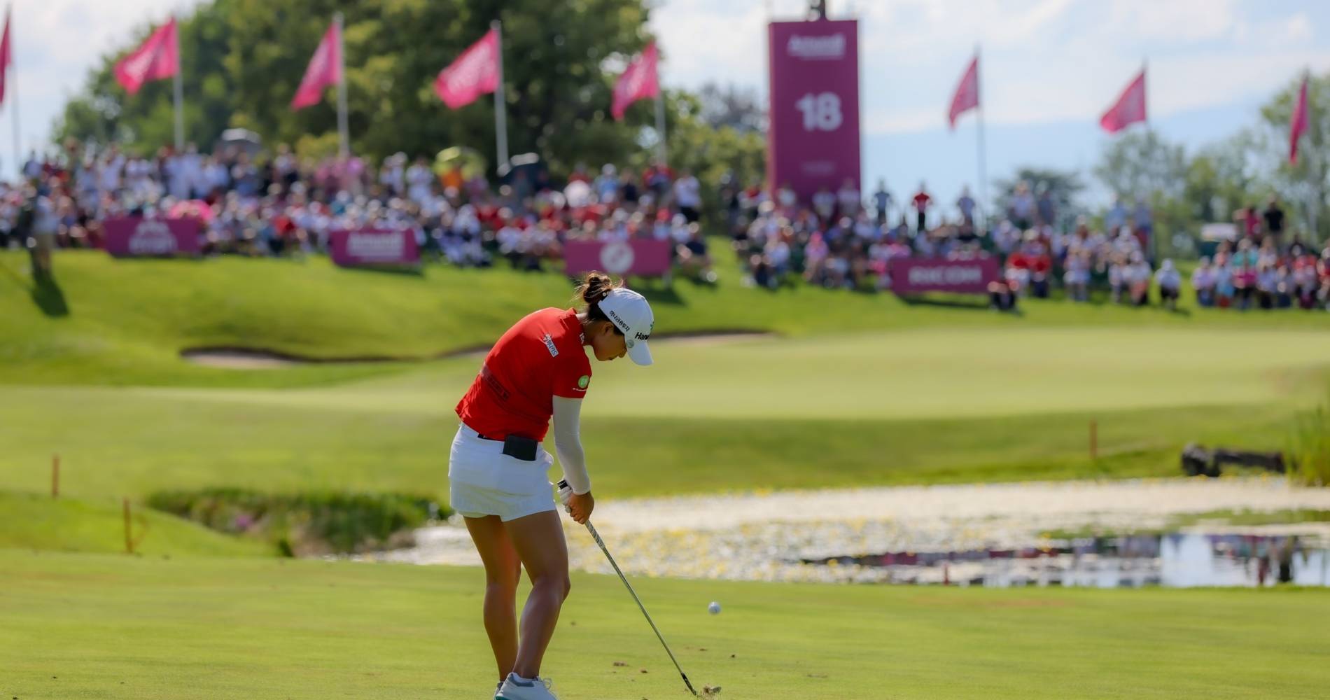 Minjee Lee takes a shot at the Evian Championship