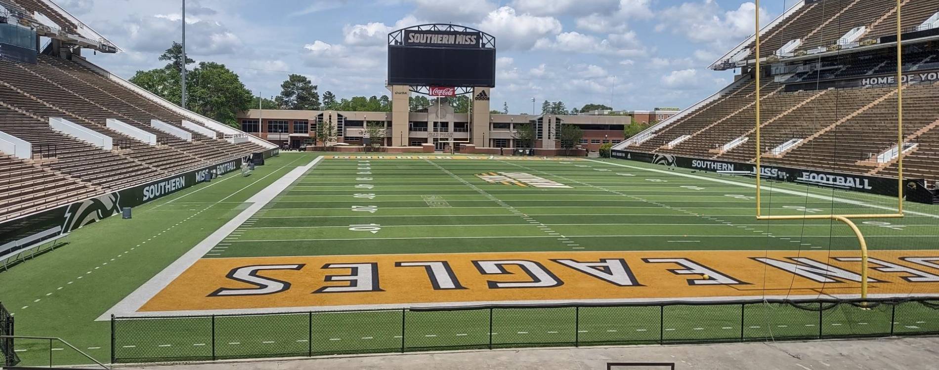 M.M. Roberts Stadium is home to the Southern Miss Golden Eagles college football team