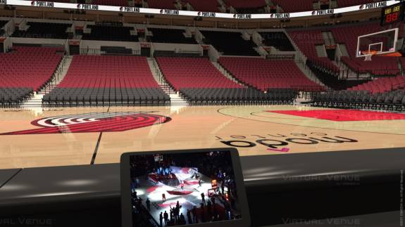 Moda Center Courtside View