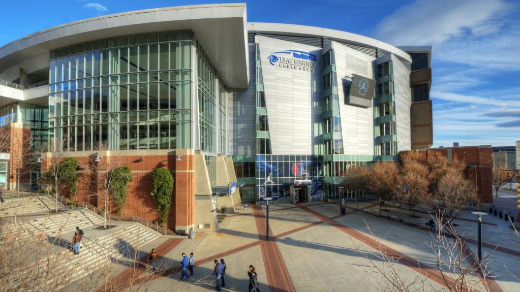 Modern arenas are designed for easy entry and exit