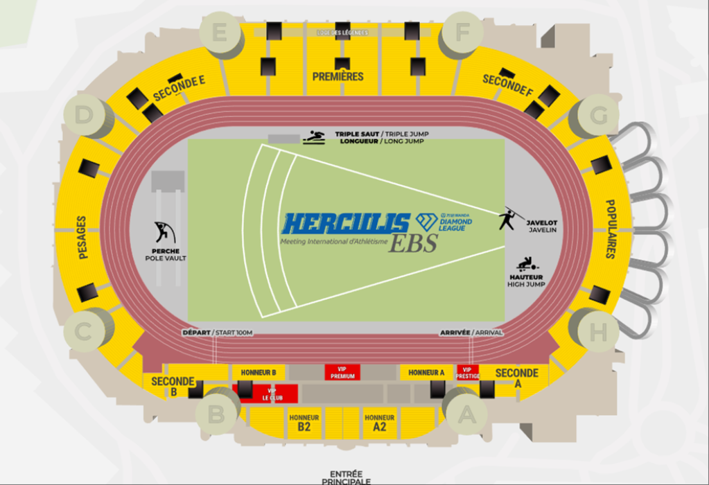 Stade Louis II Map