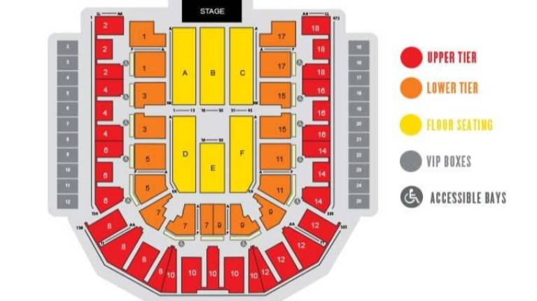 M&S Bank Arena Map