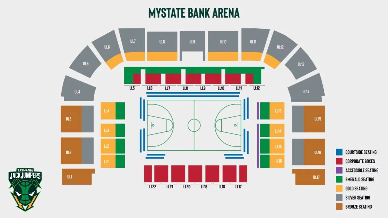 MyState Bank Arena Map