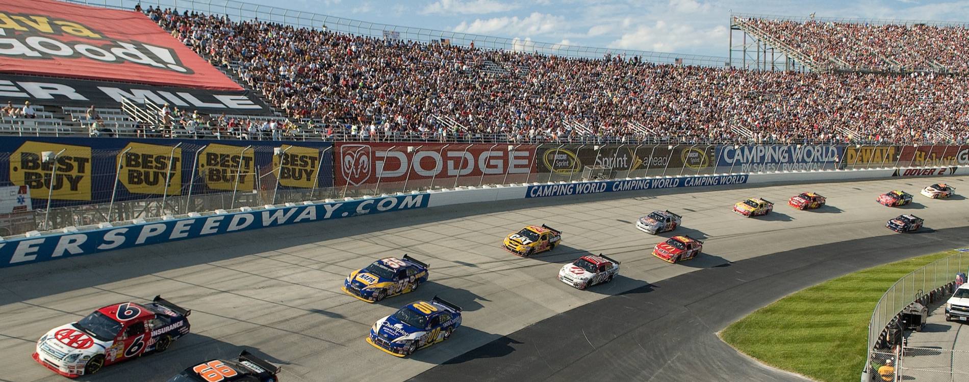 NASCAR stock cars racing at Dover Downs