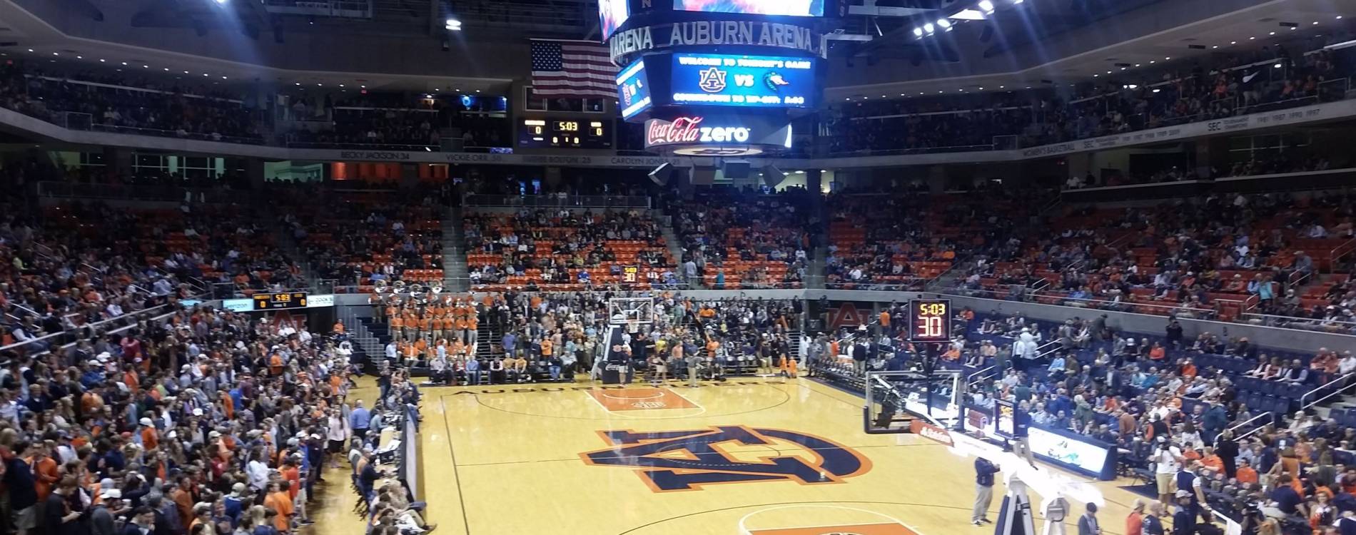 Neville Arena before tipoff of the Auburn-UAB game