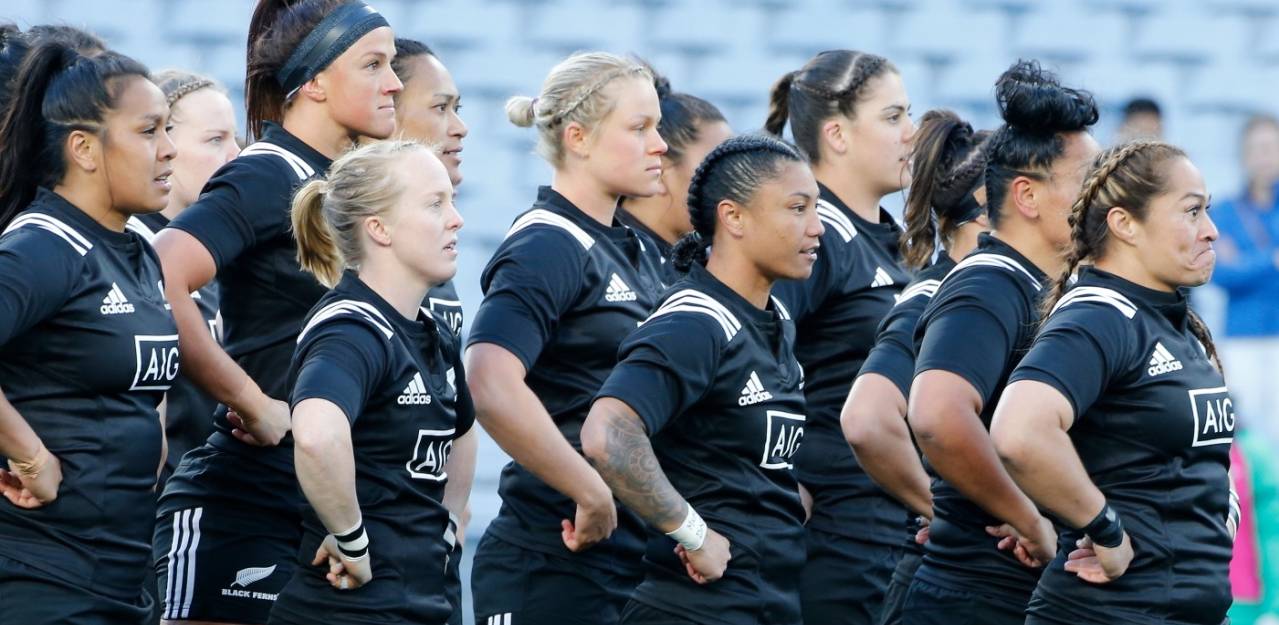 New Zealand's Black Ferns, performing the Haka
