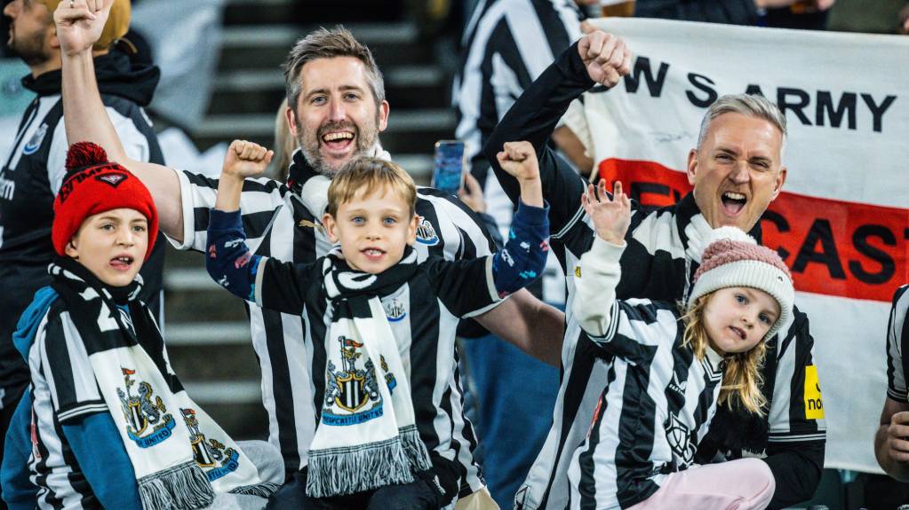 Newcastle fans celebrate