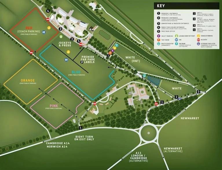 Newmarket Racecourse July Course Map