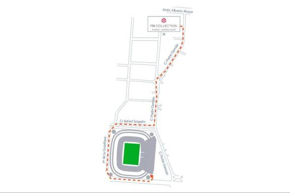 NH Collection map from stadium