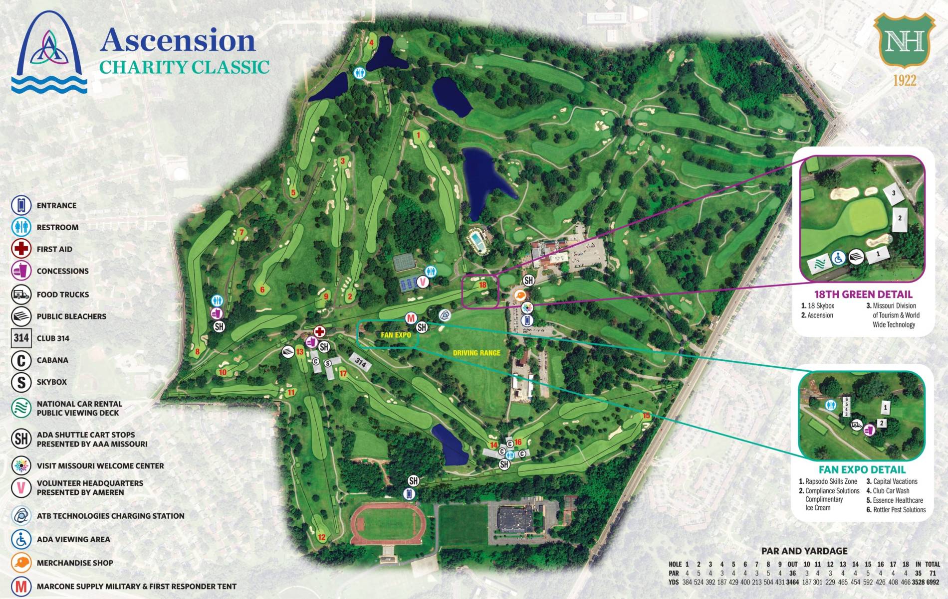 Norwood Hills Country Club Map