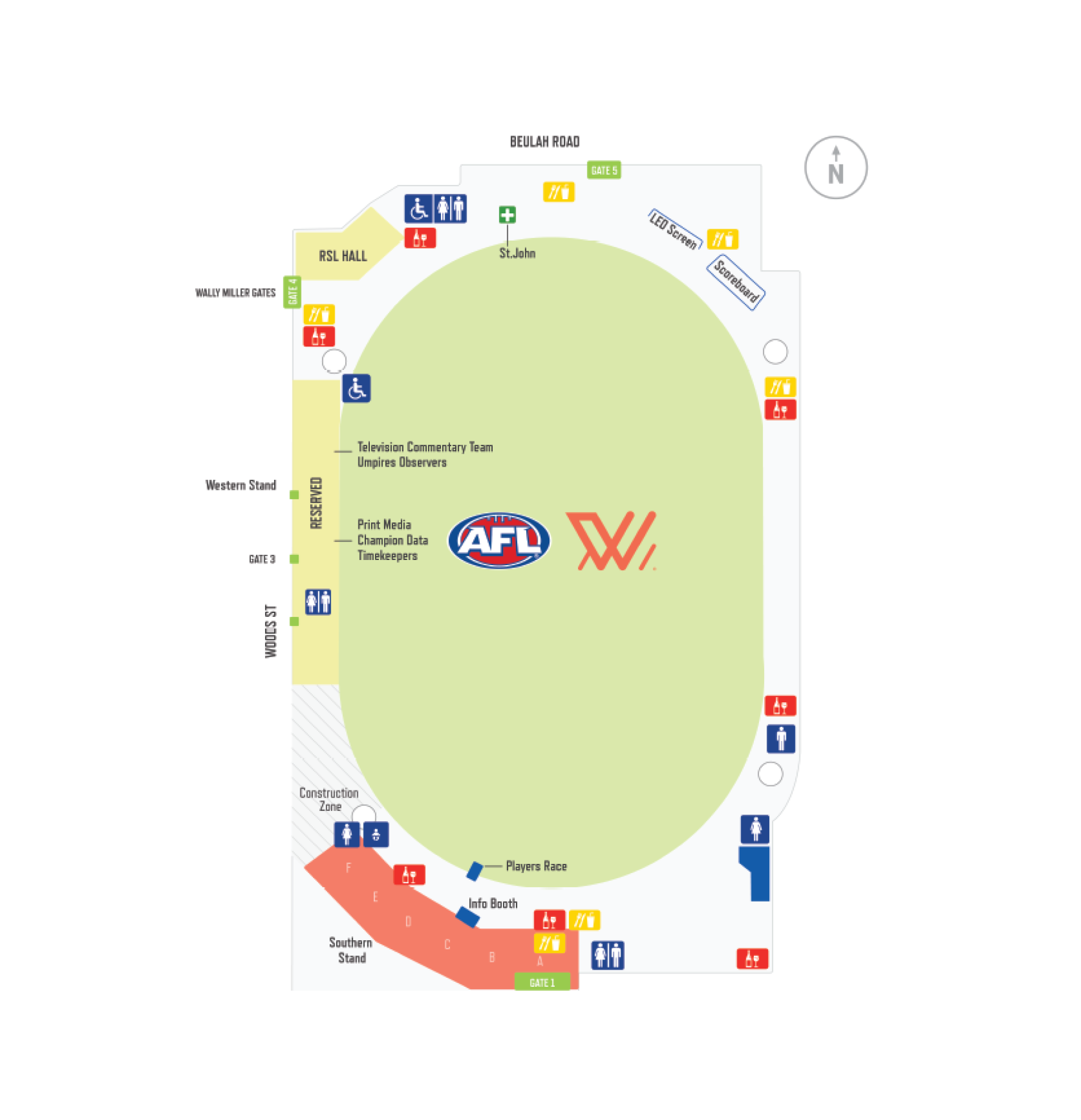 Norwood Oval (Coopers Stadium) Map