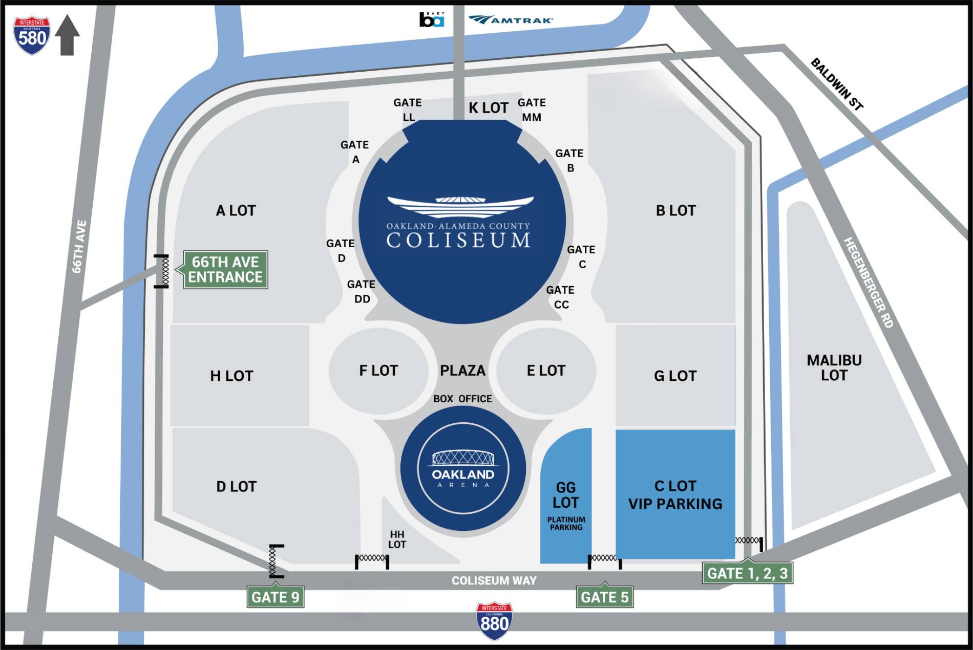 Oakland Arena Map