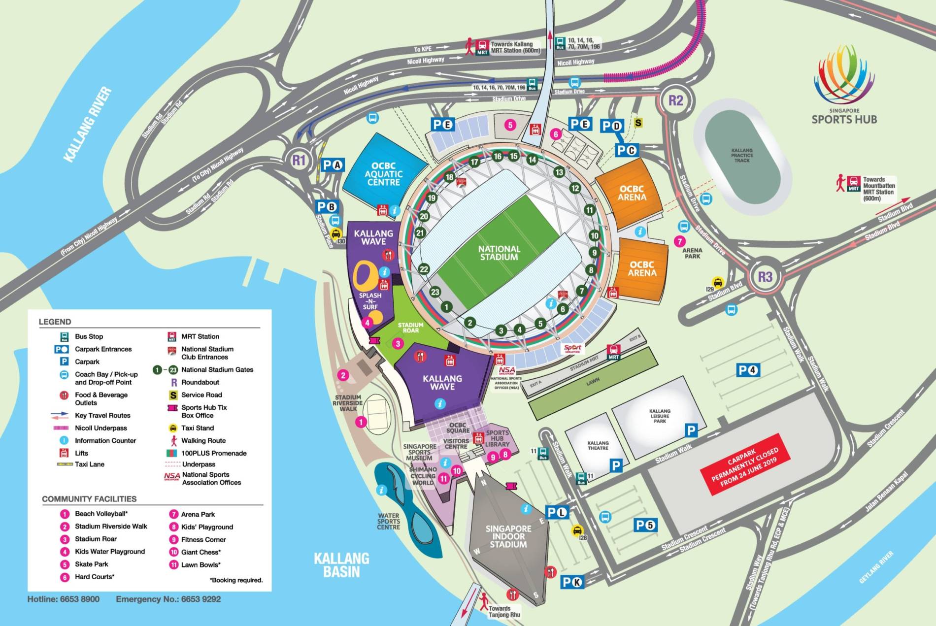 OCBC Arena Map