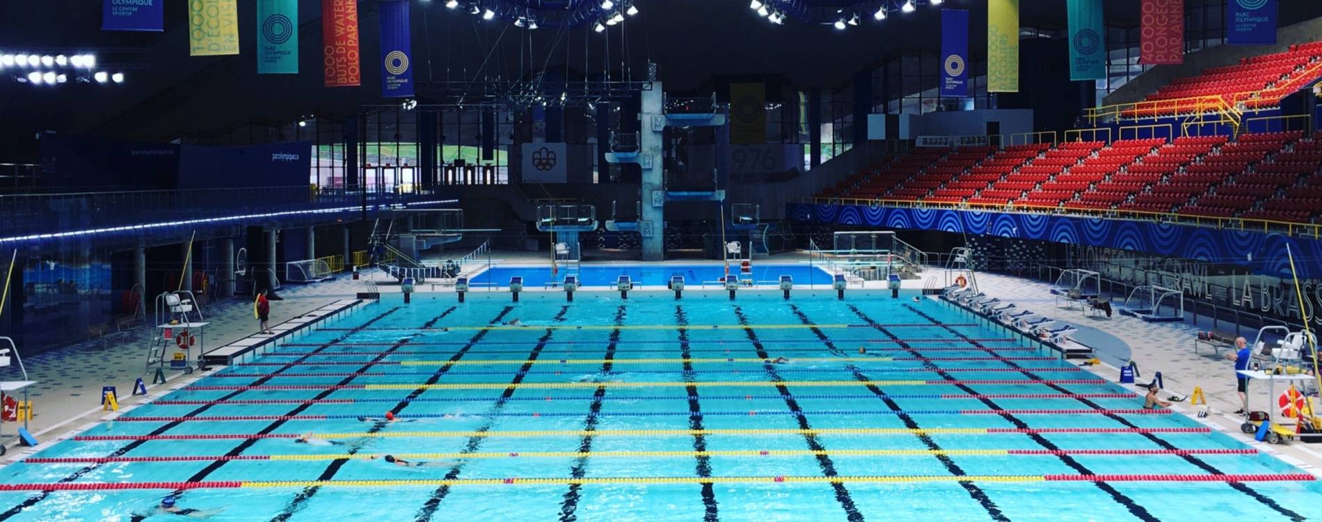 Olympic swimming features several different strokes and disciplines