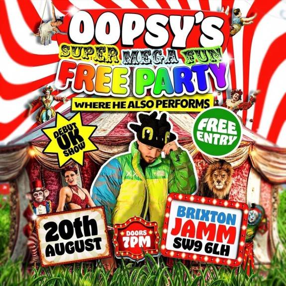 oopsy’s Mega Fun Free Party Where He Also Performs