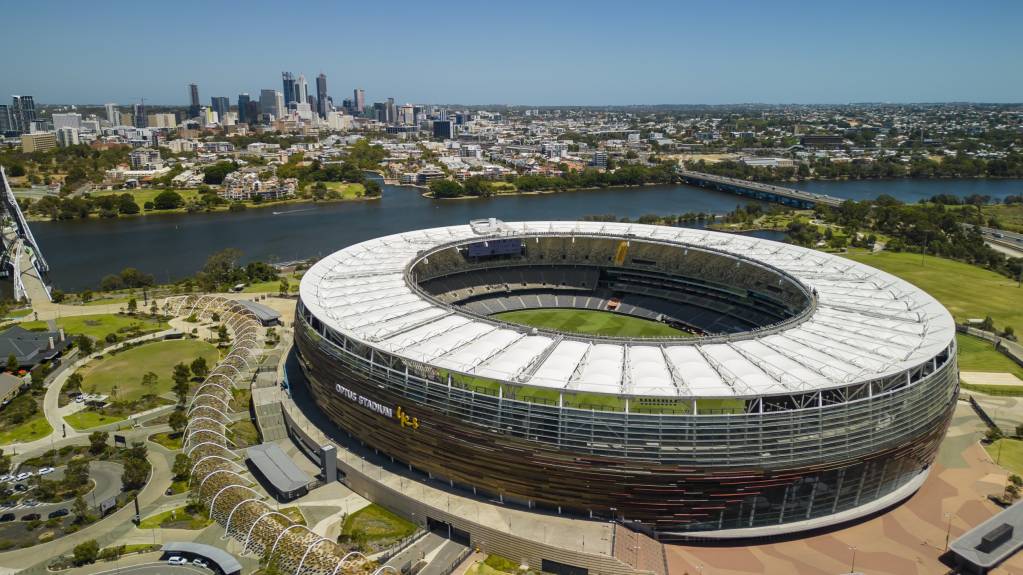 Optus Stadium opened in 2018 and has a capacity of around 65,000