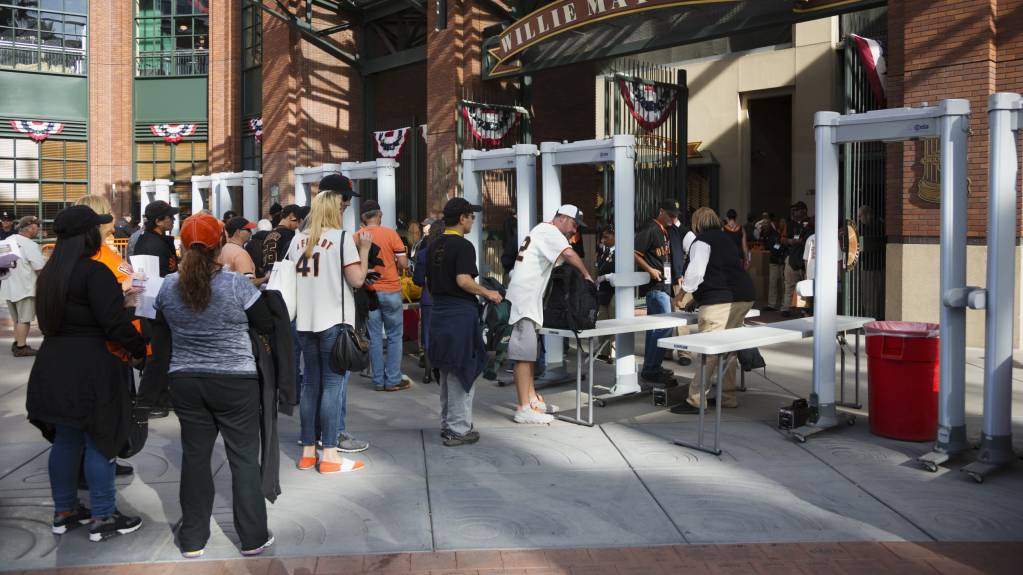 Oracle Park's security measures are similar to those across MLB