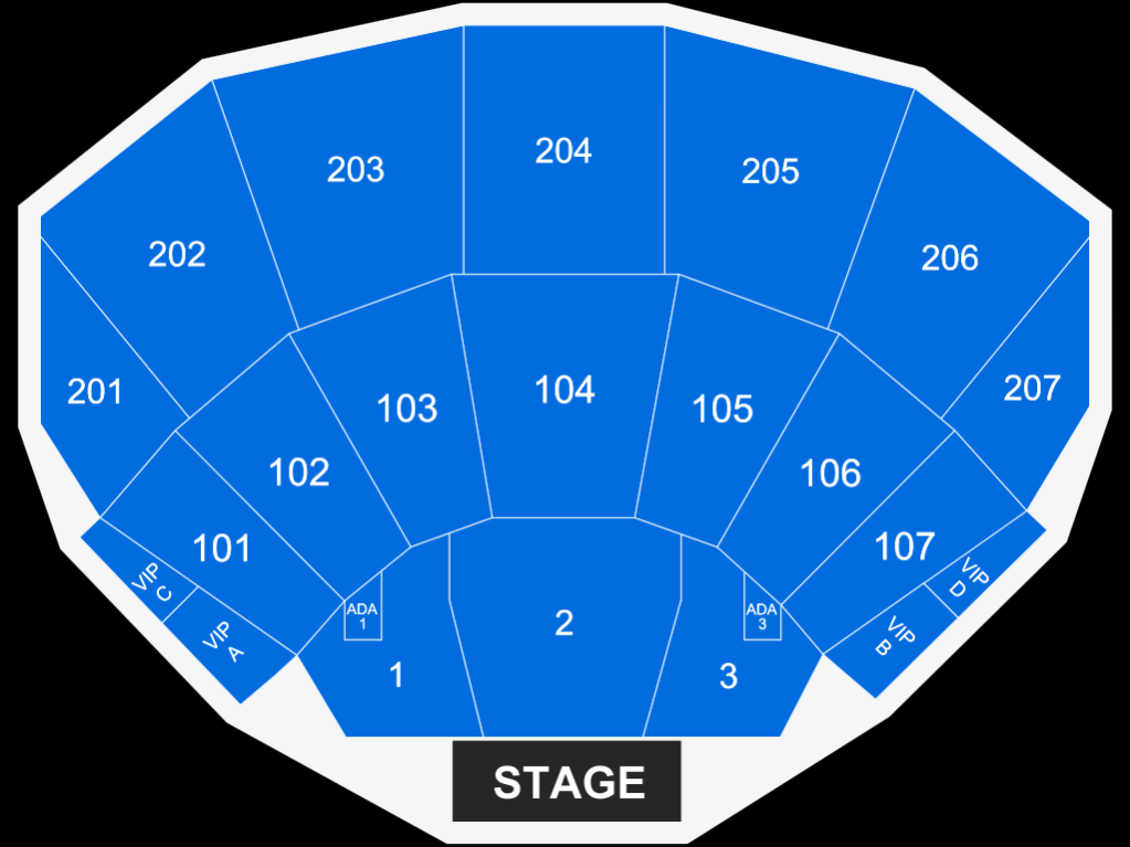 Ovation Hall at Ocean Casino Resort Map