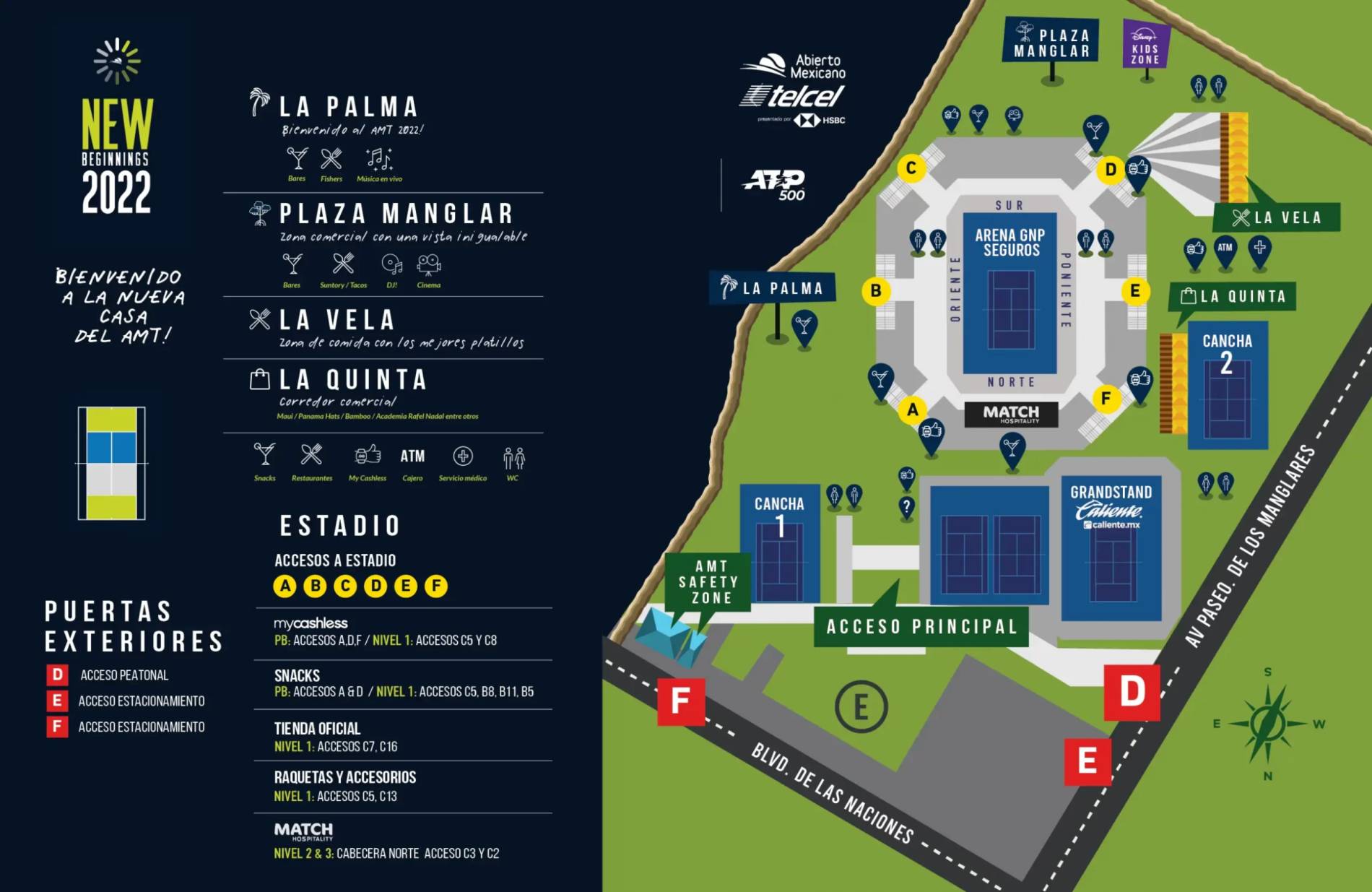 Pan American Tennis Center Map