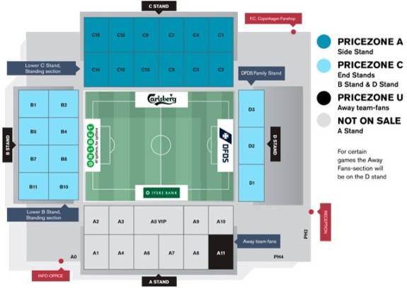 Parken Stadium Map