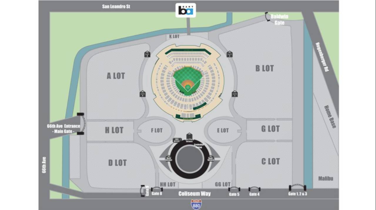 Oakland Coliseum Map
