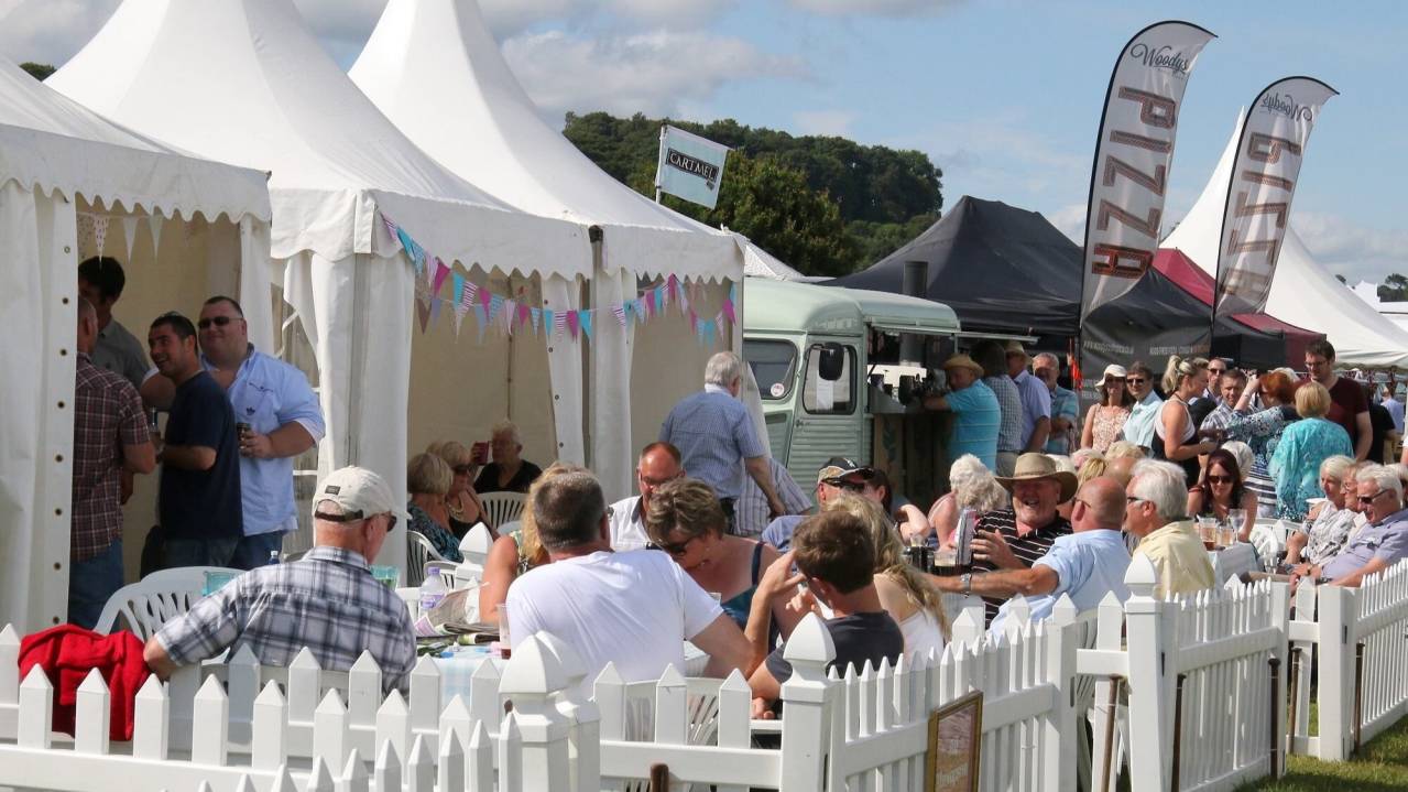 Paddock Party Tent Monday Racing 27 May 2024 Cartmel Racecourse