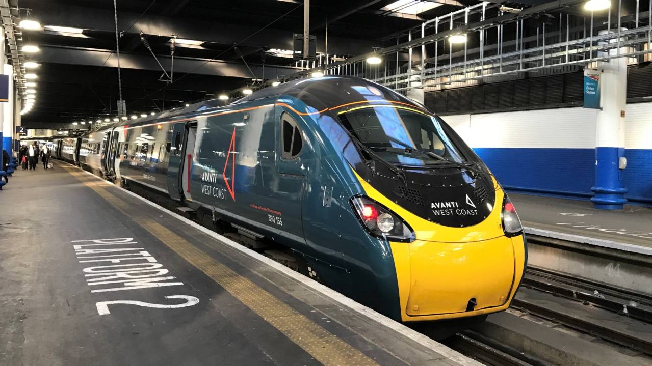 Pendolino at Euston station