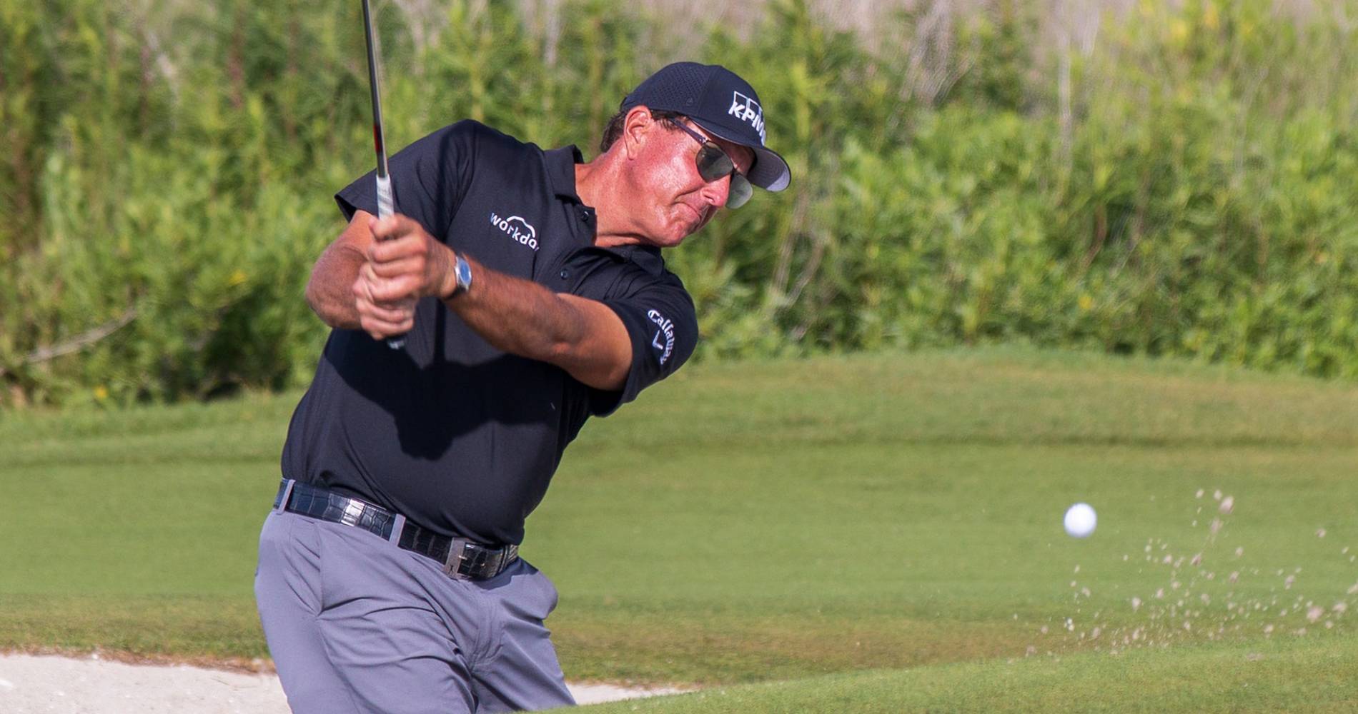 Phil Mickelson takes a swing at the PGA Championship