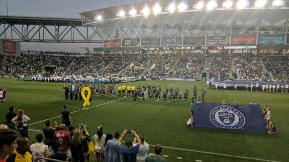 Philadelphia Union line up against Chicago Fire