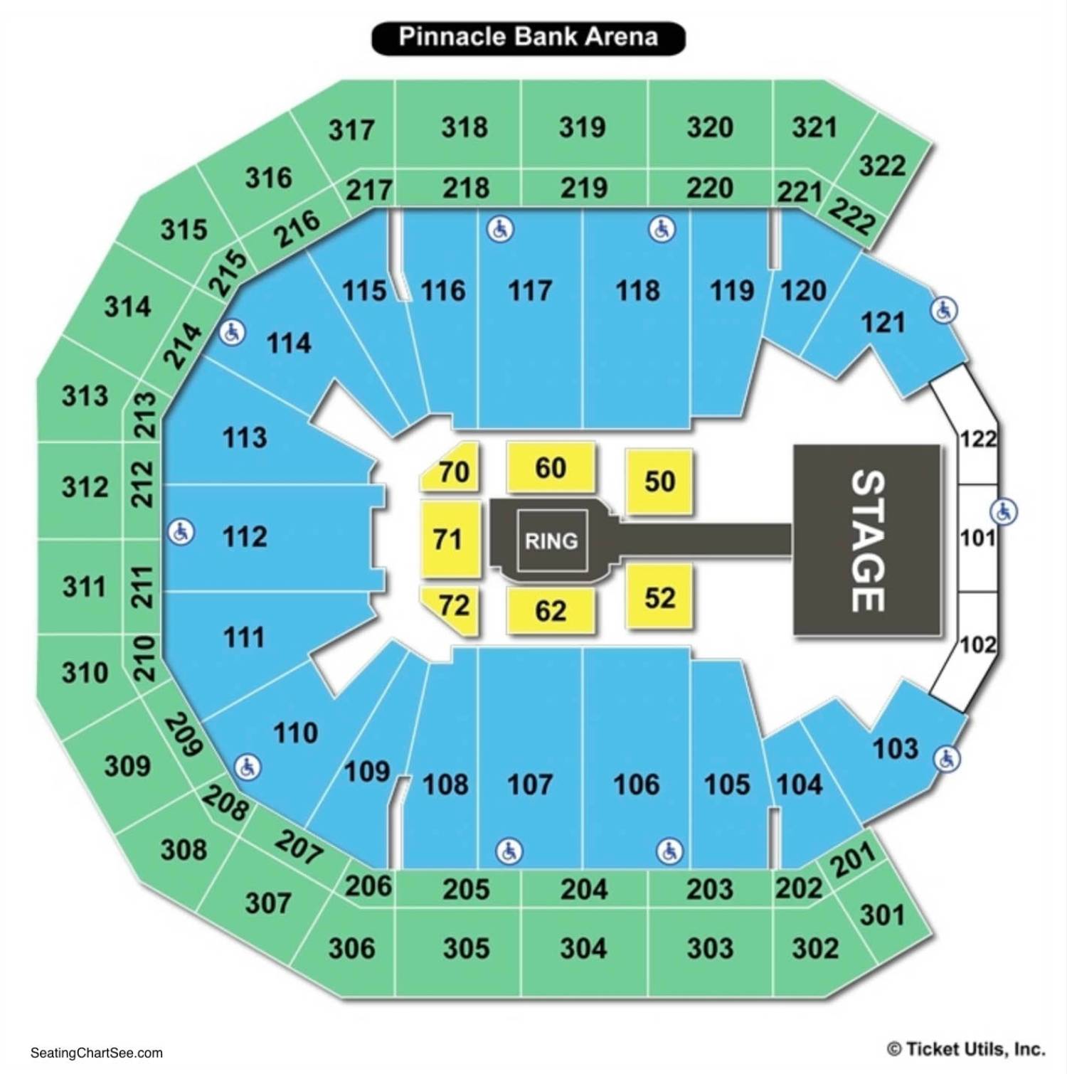 Pinnacle Bank Arena Map